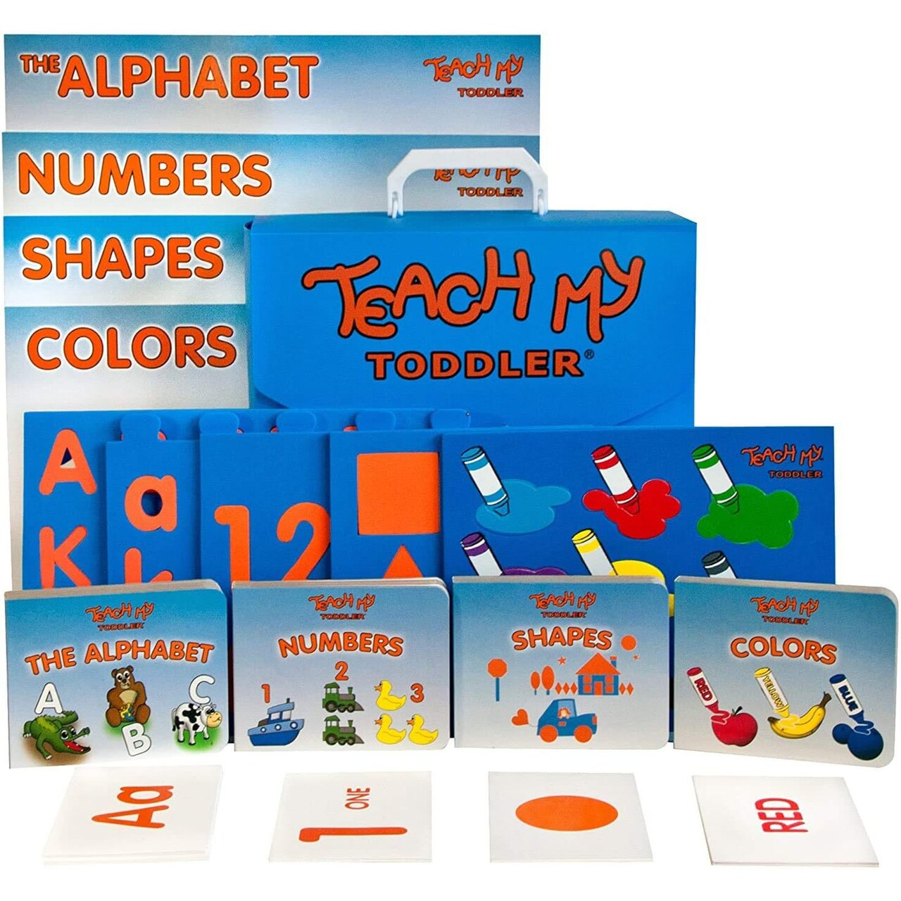 Teach My: Learning Kit - Toddler - Screen Free Set, Alphabet-Numbers-Shapes-Colors, Storage Case, Guided Child Development, 20 Mins A Day, Ages 18mo+